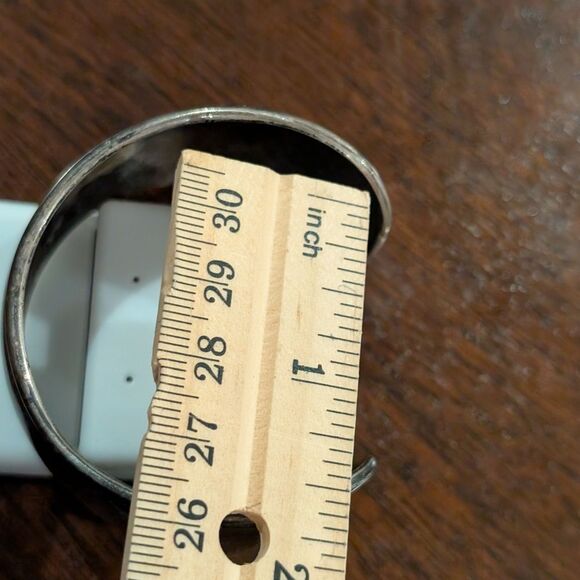 Heavy And Chunky Sterling Silver Cuff Bracelet | Stamped Mexico 925 - Picture 10 of 12